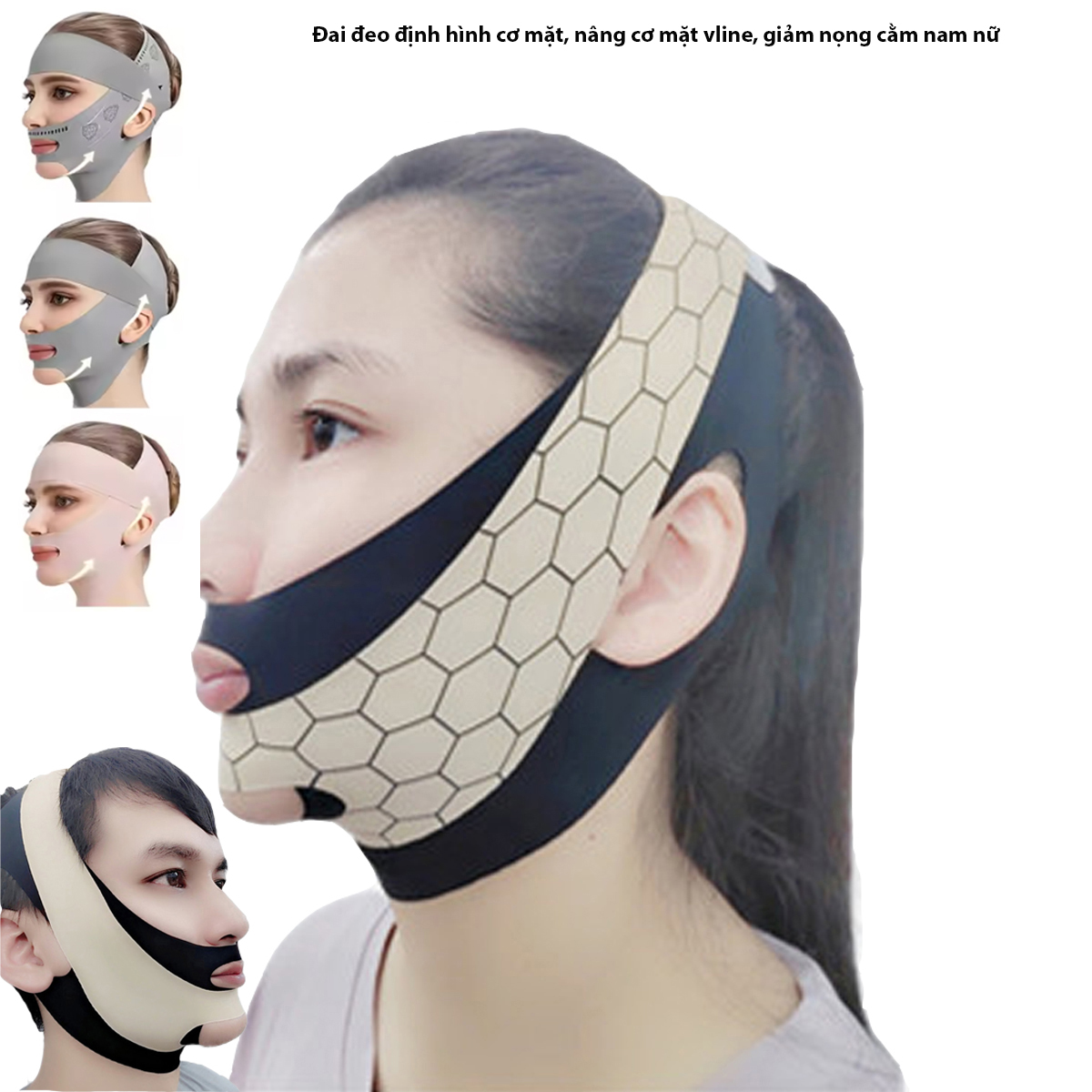 Mặt nạ đeo nâng cơ mặt săn chắc da, thon gọn cơ hàm định hình vline, xóa nếp nhăn rãnh mũi má dùng cho ngày và đêm - Quang Minh Store 10